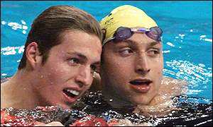 Pieter van den Hoogenband and Ian Thorpe