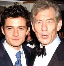 Ian McKellen and Orlando Bloom