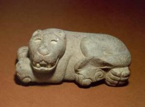 Carving of a jaguar