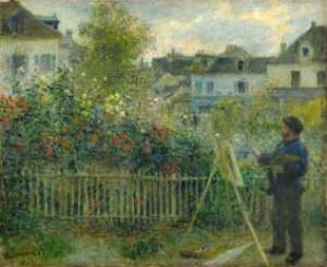 Monet Painting in his Garden