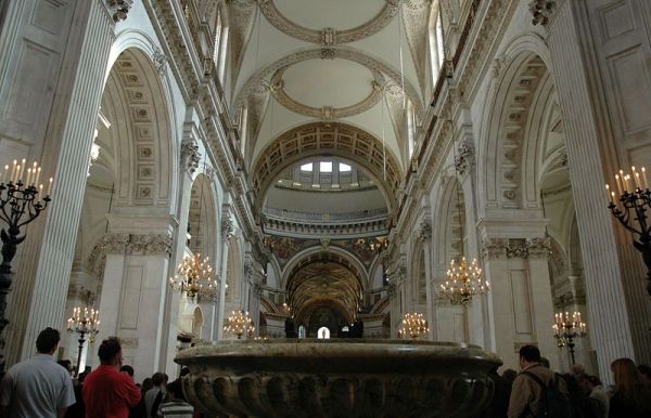 St Paul's - Nave and Baptismal Font