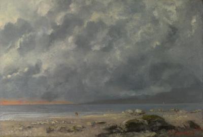 Beach Scene: Gustave Courbet