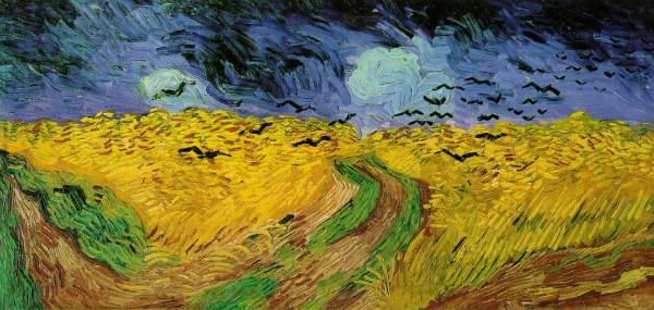 Wheatfield with Crows