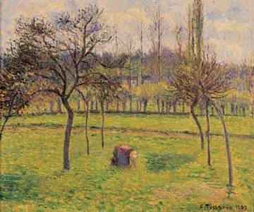 Pommiers dans une prairie by Camille Pissarro