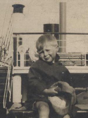 Albert on a boat