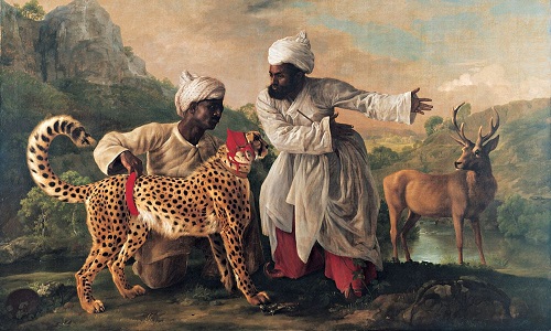 George Stubbs: Cheetah and Stag with Two Indians