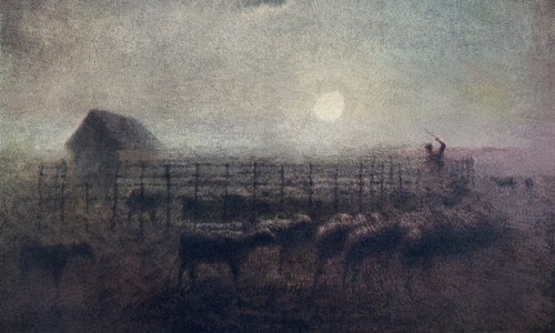 Millet: The Sheepfold, Moonlight