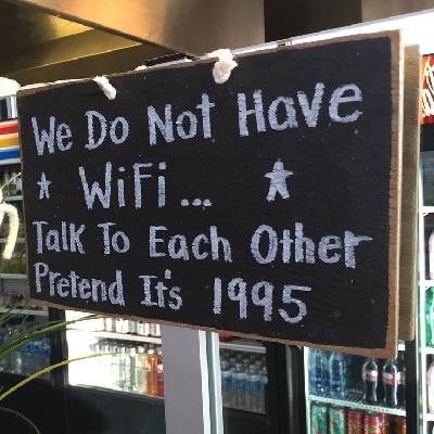 Lack of wifi allows conversation