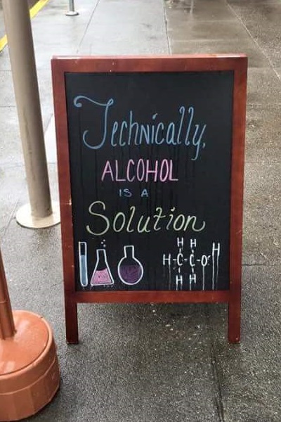 Alcohol is a solution