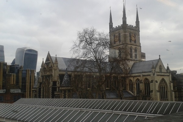 Southwark Cathedral and Cheesegrater