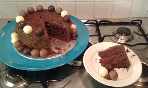 Chocolate Fudge Christmas Sponge Cake