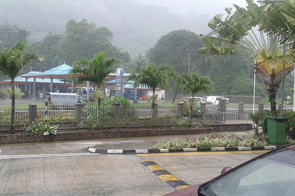 Rain at the airport