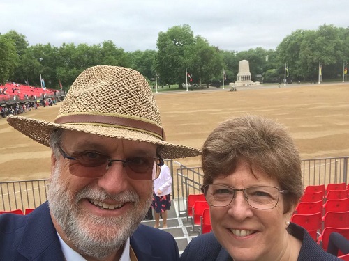 Linda and Ian at Horseguard's Parade