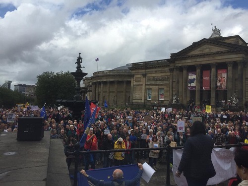 Peaceful protest in Liverpool