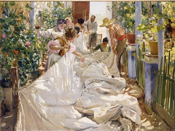 National Gallery: Sorolla: Spanish Master of Light - Sewing the Sail