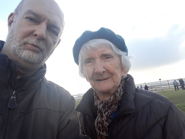 Mum and I on Crosby waterfront