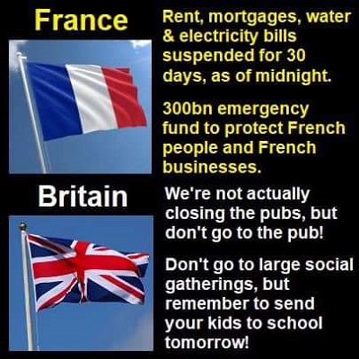 France's aid package not organised than UK's