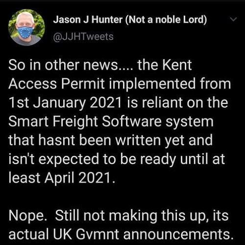 Customs software will not be ready on time