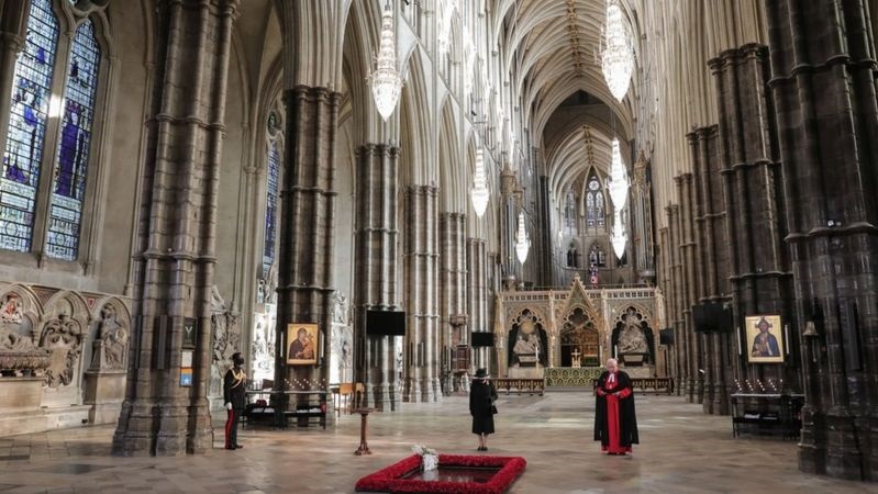 The Queen in Westminster Abbey