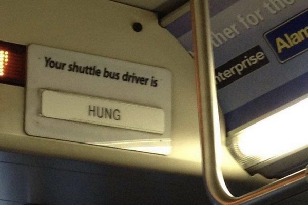 Shuttle bus driver is Hung