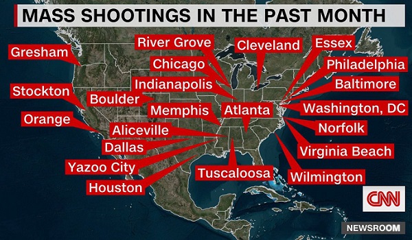 USA mass shootings data