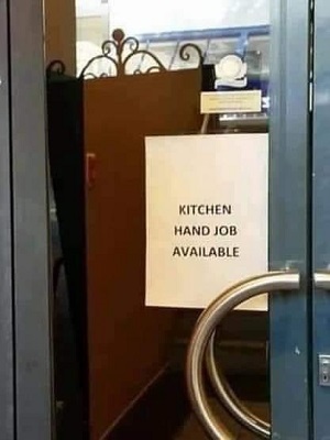 Kitchen Hand Job Available