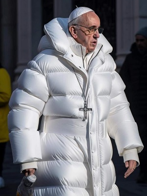 AI creation of Pope in a Puffer Jacket