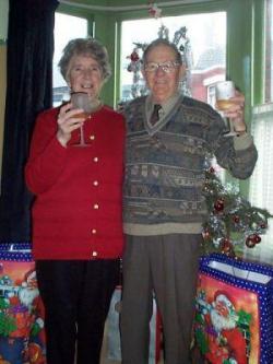 My parents toast Christmas