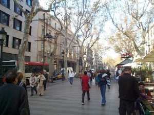 The Ramblas and Liceu on the left